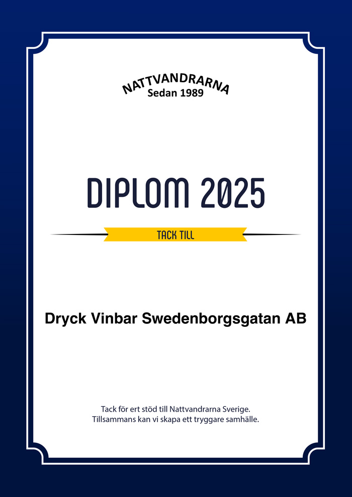Vi stöttar Nattvandrarna!